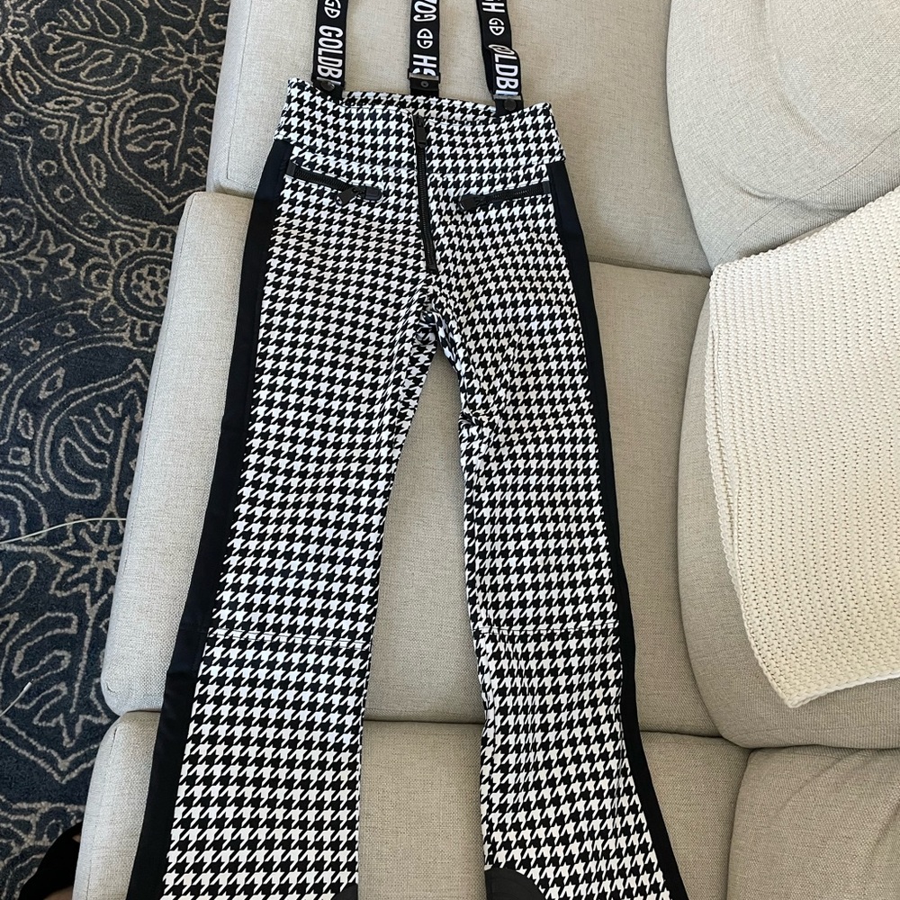Goldbergh High End Salopette - Houndstooth - Ski Snow Pants Snowboard